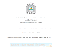 Tablet Screenshot of orangecountyshutters.com